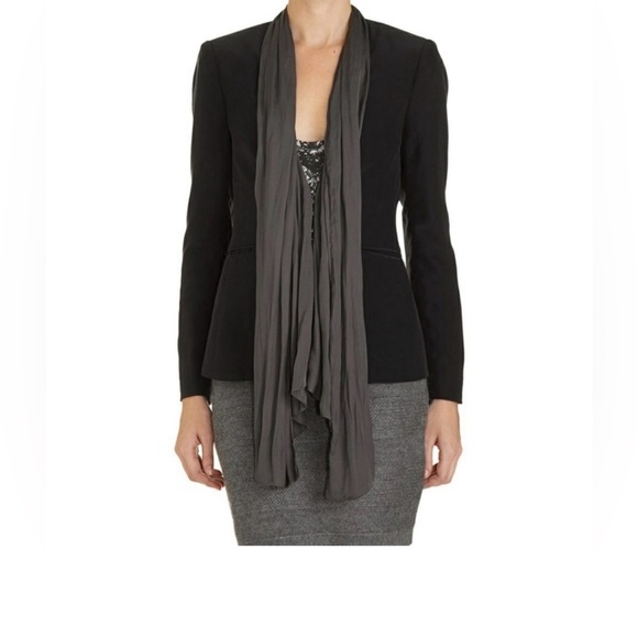 rag & bone Jackets & Blazers - Rag & Bone Kato Black Blazer with Gray Scarf